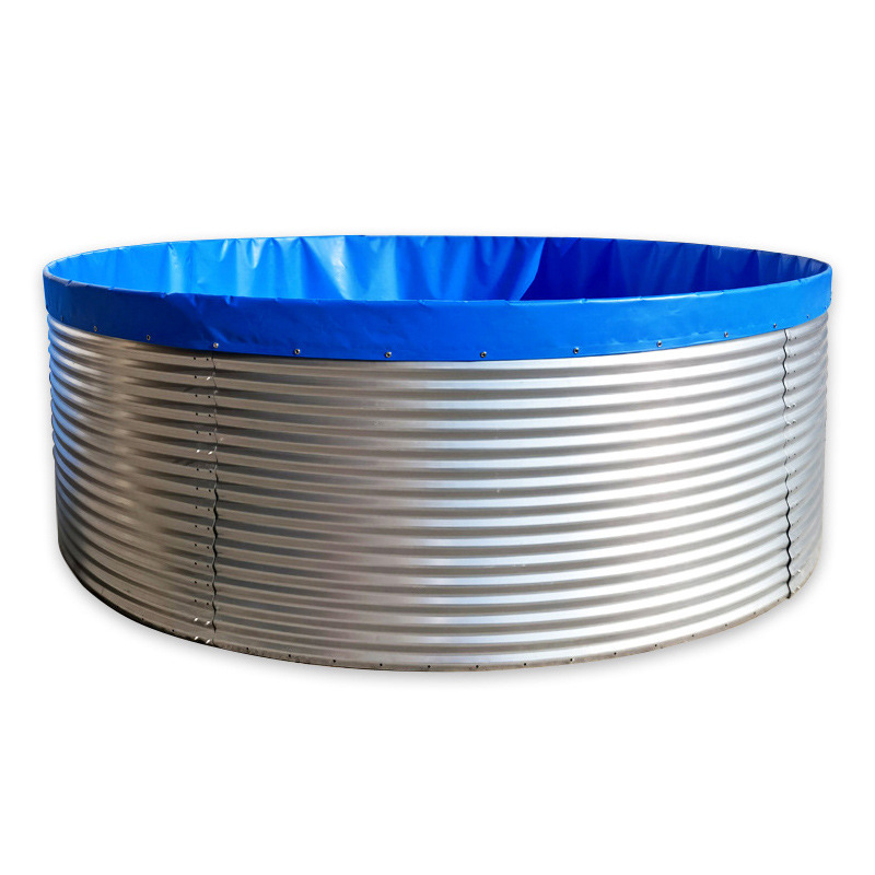 Galvanized Fish Pond High-Density Fish Pond Large Outdoor Round Thickeneded Canvas Fish Pond Assembly Breeding Pool Bucket