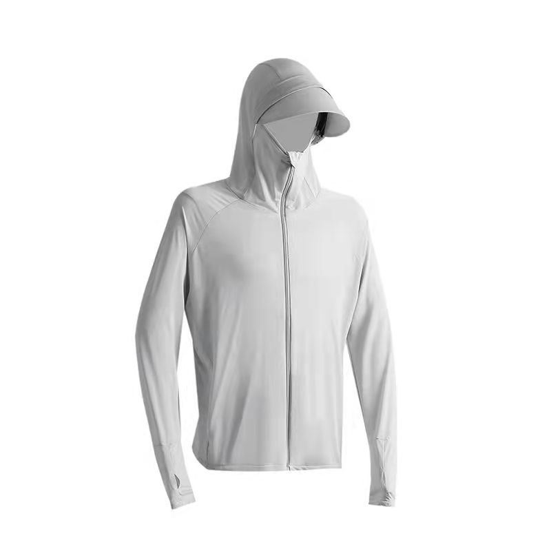 Sunscreen Clothing Women's Summer 2025 Black Rubber Hat Brim Women's Thin Breathable Ultraviolet Protection Sunscreen Clothing Jacket with Oblique Insert