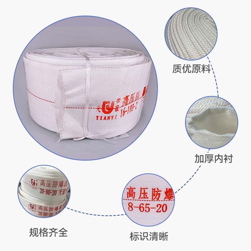 Tianyi High-Pressure Explosion-Proof Mud Pipe Industrial Agricultural Irrigation Ground Pumping Water Pump Lined Canvas Fire Hose