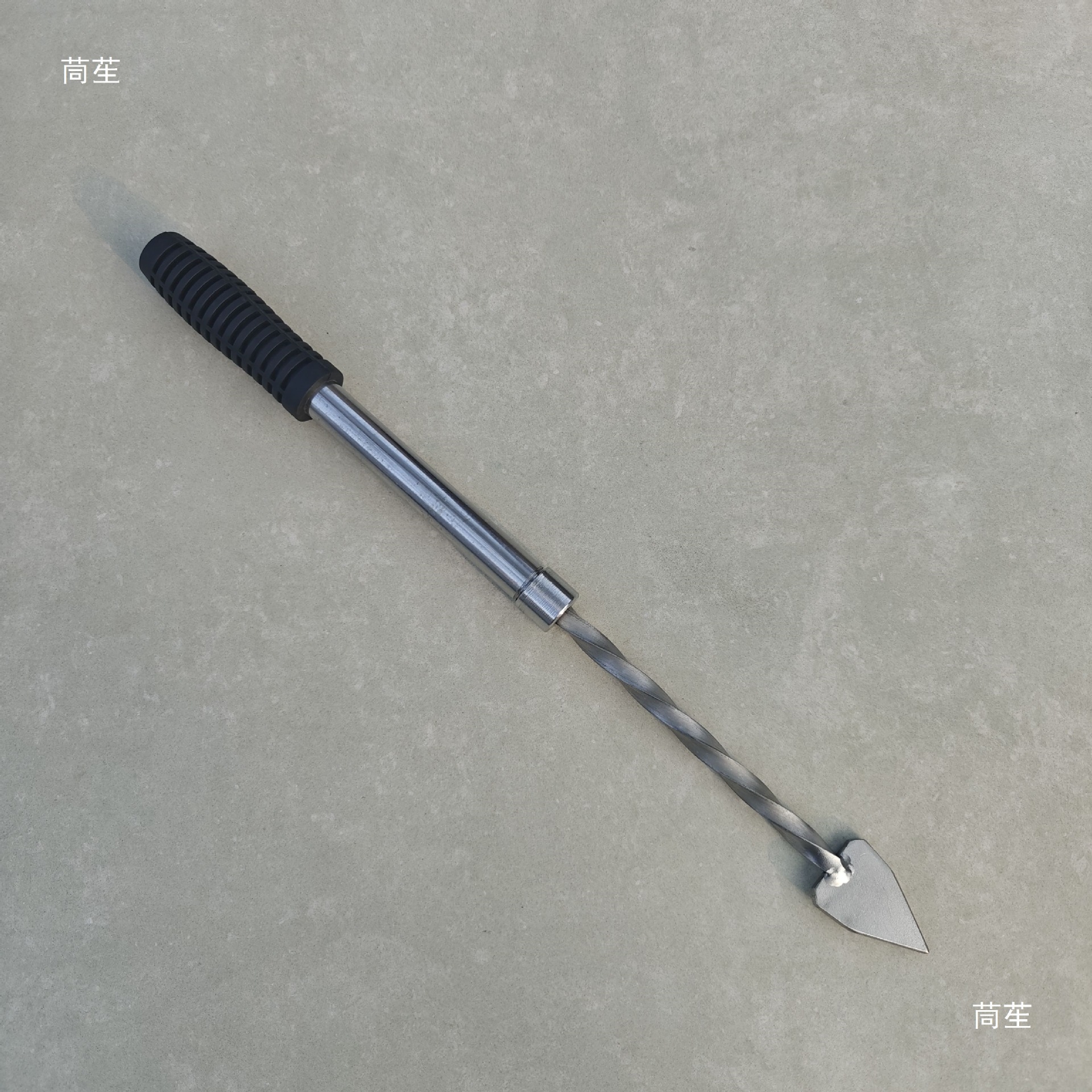 New Stainless Steel Semi-Manual Drill for Cleaning Ash and Holes, Wrist-Friendly Manual Drill, Durable and Burn-Resistant Barbecue Grill Round Hole Tool