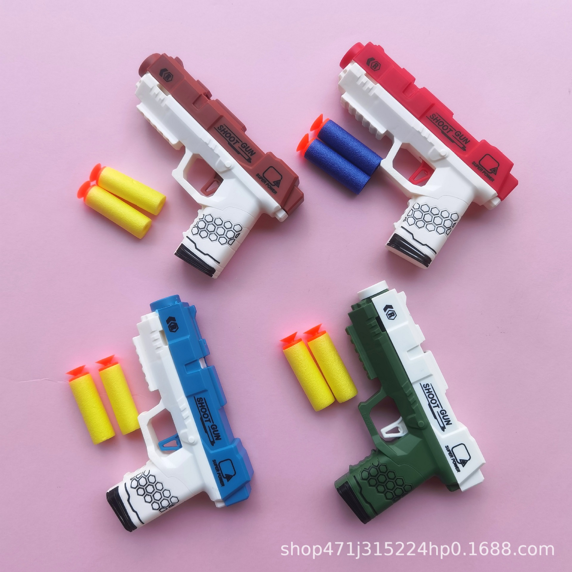 Игрушечный пистолет с мягкими пулями, запускающий губку
