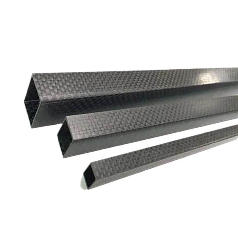 Manufacturer of Carbon Fiber Square Tube Processing, 3K Plain Surface, One-Piece Molding, Weight Reduction, Anti-Deformation Profile, Customizable