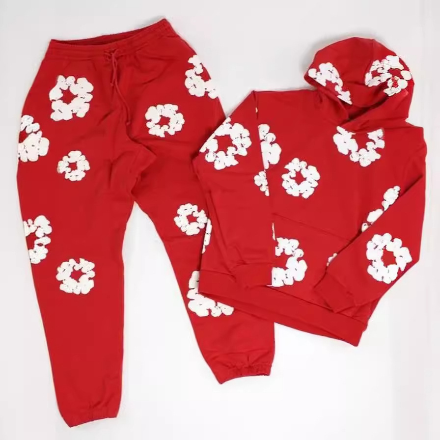 2025 European and American Trendy Brand Foam Printed Loose Sweatshirt Y2K Hip-Hop Street Wear Men's and Women's Pullover Casual Tops