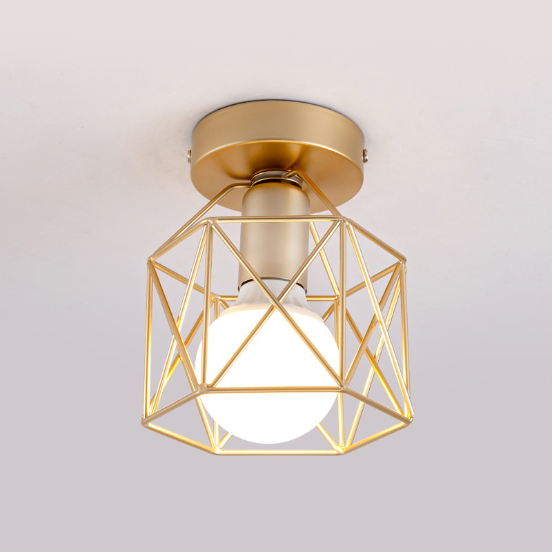 Скандинавская железная потолочная лампа, светильник для коридора, простой современный светильник для прихожей и балкона