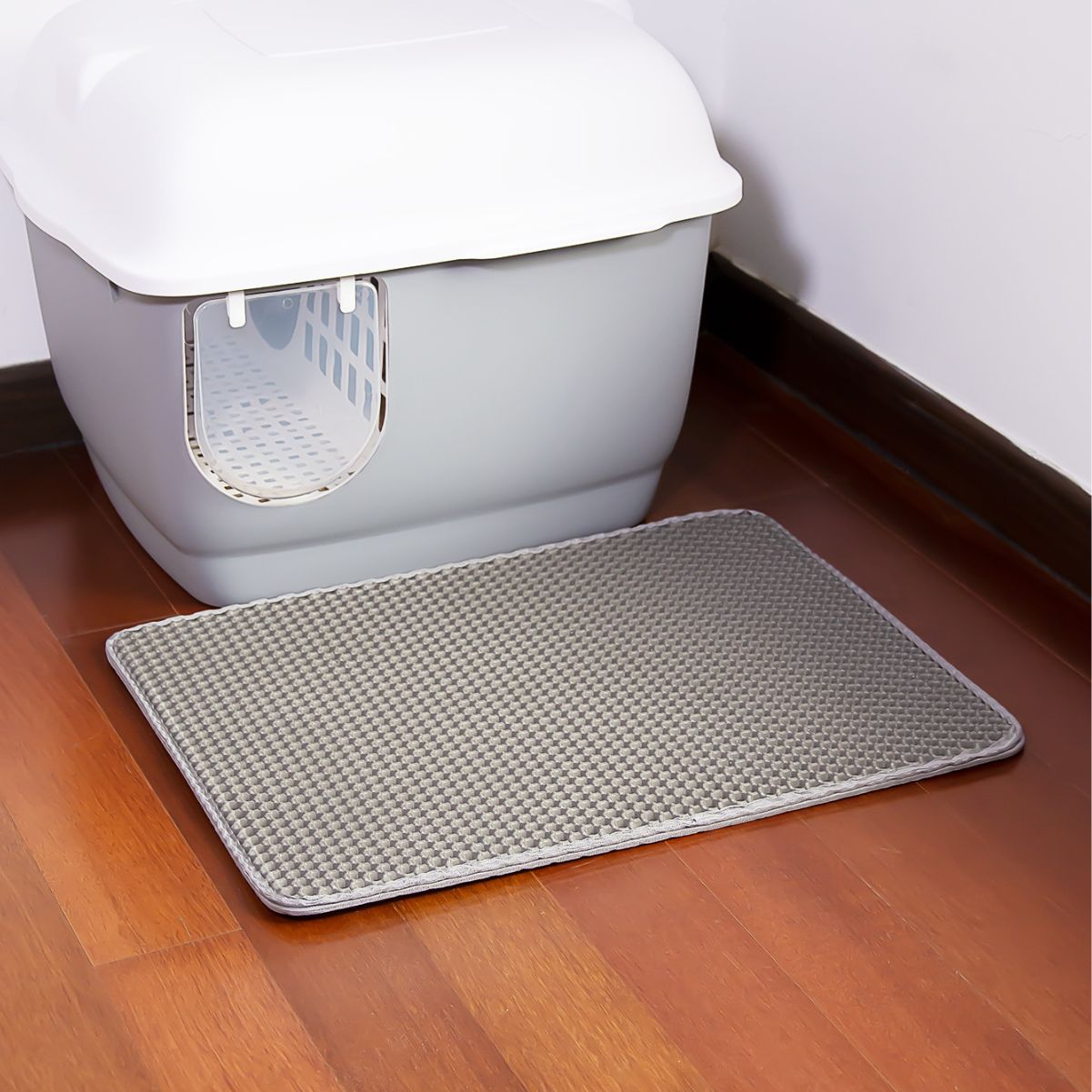 Коврик для кошачьего туалета, двухслойный, не съемный, washable, анти-брызги
