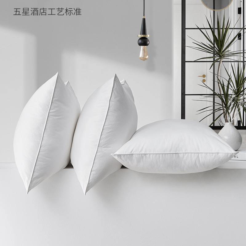 Hotel Fluffy Pillow, Feather Velvet High Pillow Core, Hotel and B&B Home Use, Foreign Trade Cross-Border