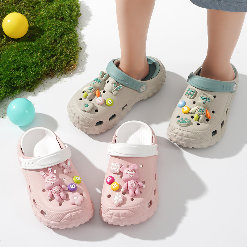 Children's Cave Shoes Boys Slippers Girls' Summer New Baby Non-slip Sandals Outer Wear Big Kids Boys Beach Shoes