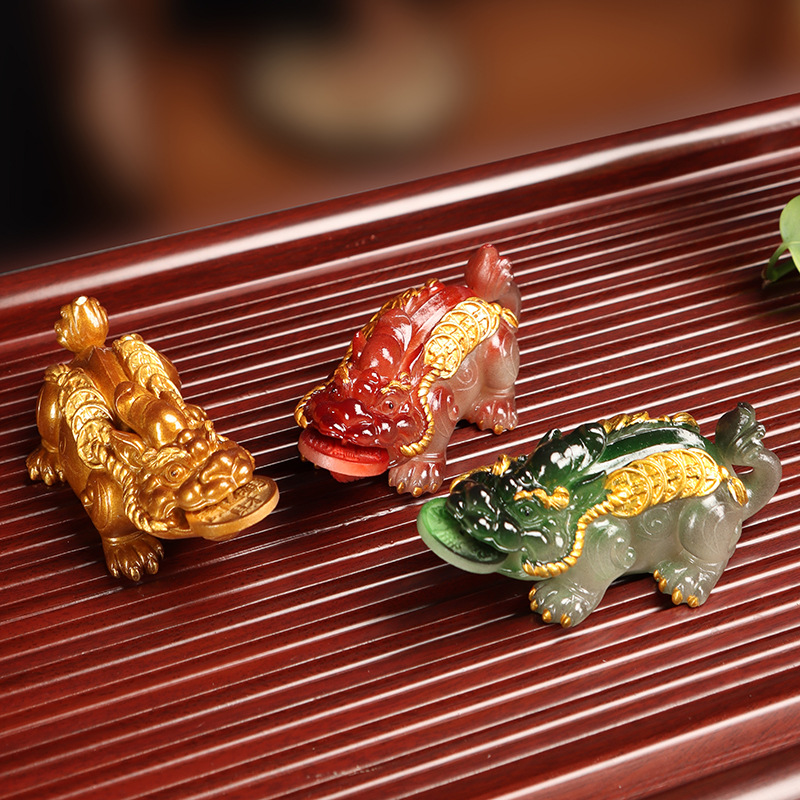 Color-changing tea pet small ornaments Golden Toad toad cattle nourishing tea table tea tray tea set jewelry boutique tea ceremony accessories lucky
