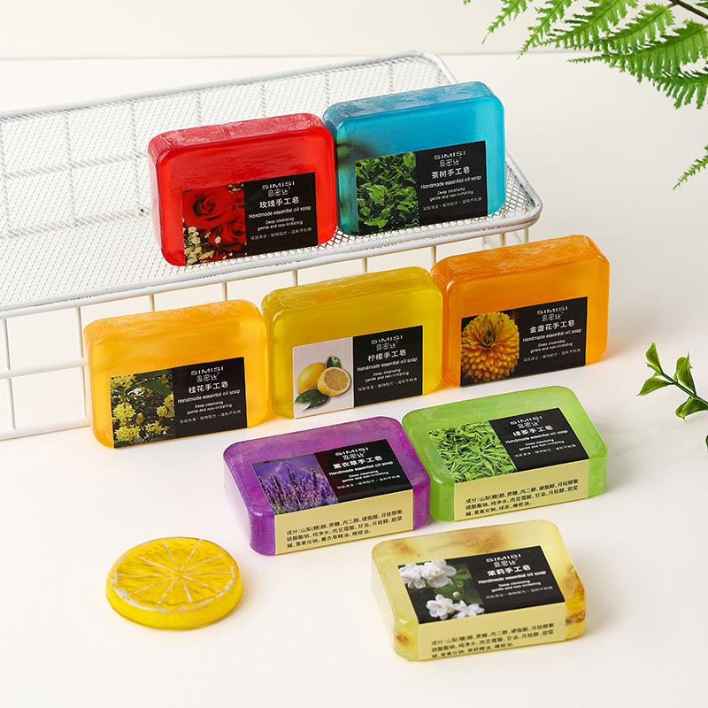 【Simis】Rose, Jasmine, Osmanthus, Lavender, Lemon Handmade Soap Cleansing and Moisturizing 100g