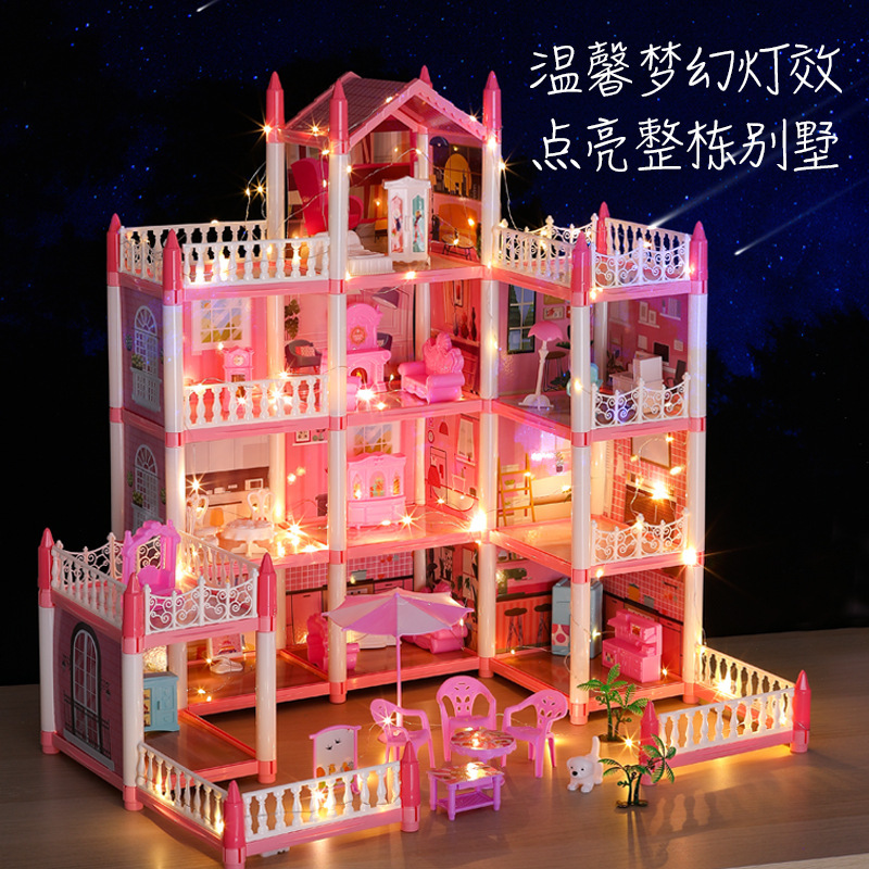 Amazon DIY Princess House Girls Play House Toy Doll House Castle Villa Girls Assembled House Cross-border
