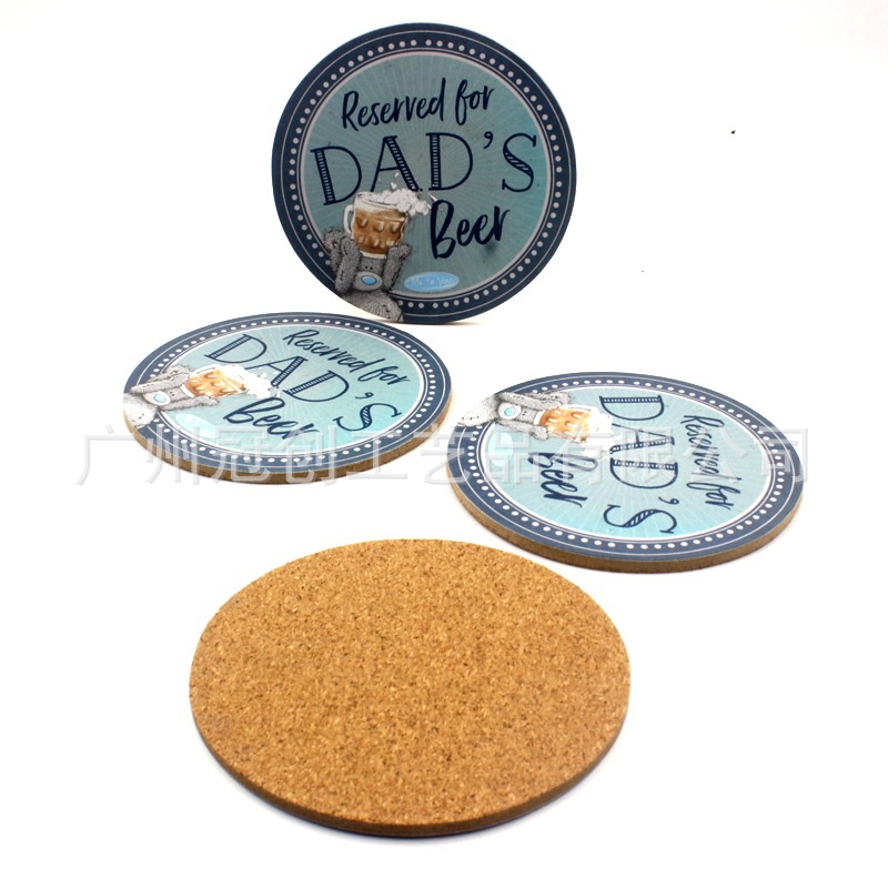 Supply cork coasters round MDF coasters square MDF coasters color printing MDF coasters placemats