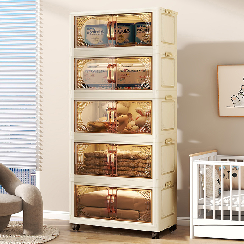 Легкий роскошный Прозрачный 56 Широкий Бесплатная сборка Домашний маленький шкаф Шкаф для хранения игрушек для детей Шкаф для хранения в ванной