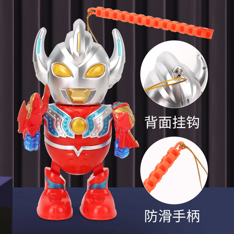 Lantern dancing Superman robot light walking singing children's toy model dancing Superman Lantern