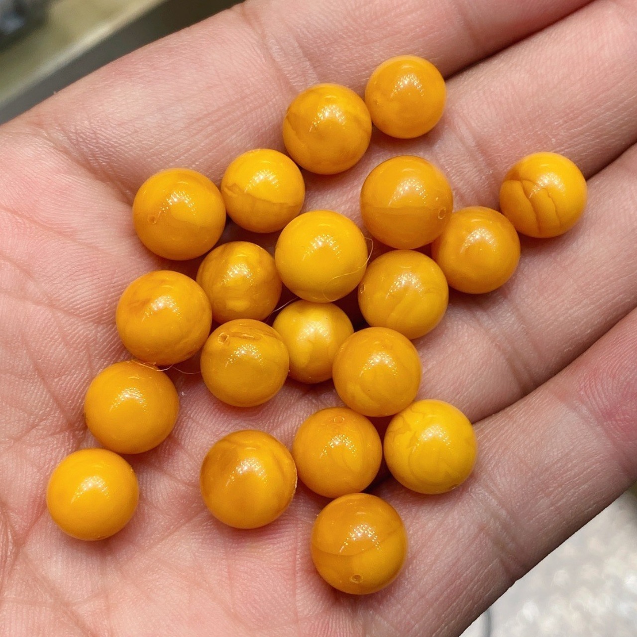 5 to 15 mm Wholesale Natural Old Wax Loose Beads Accessories Beeswax Loose Beads Beeswax Single Bead Demon Flower Old Beeswax Loose Beads