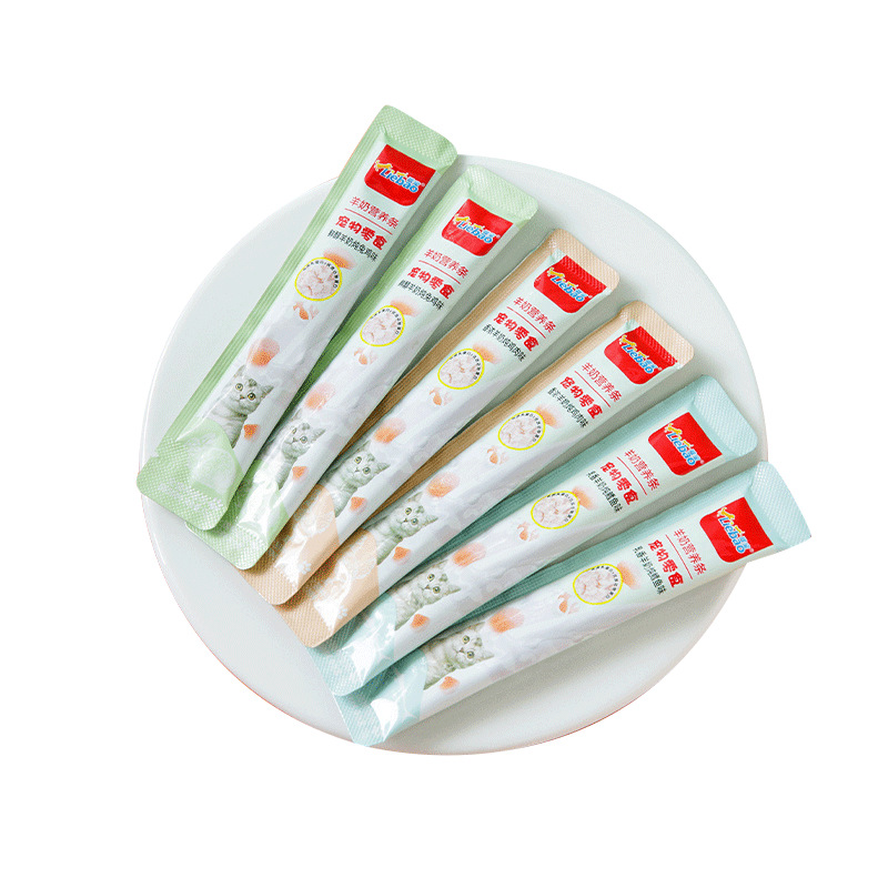 Manufacturer Wholesale Adult Cats and Kittens Pet Snacks Goat Milk Cat Strips Interactive Rewards Wonderful Fresh Bags Drop Shipping