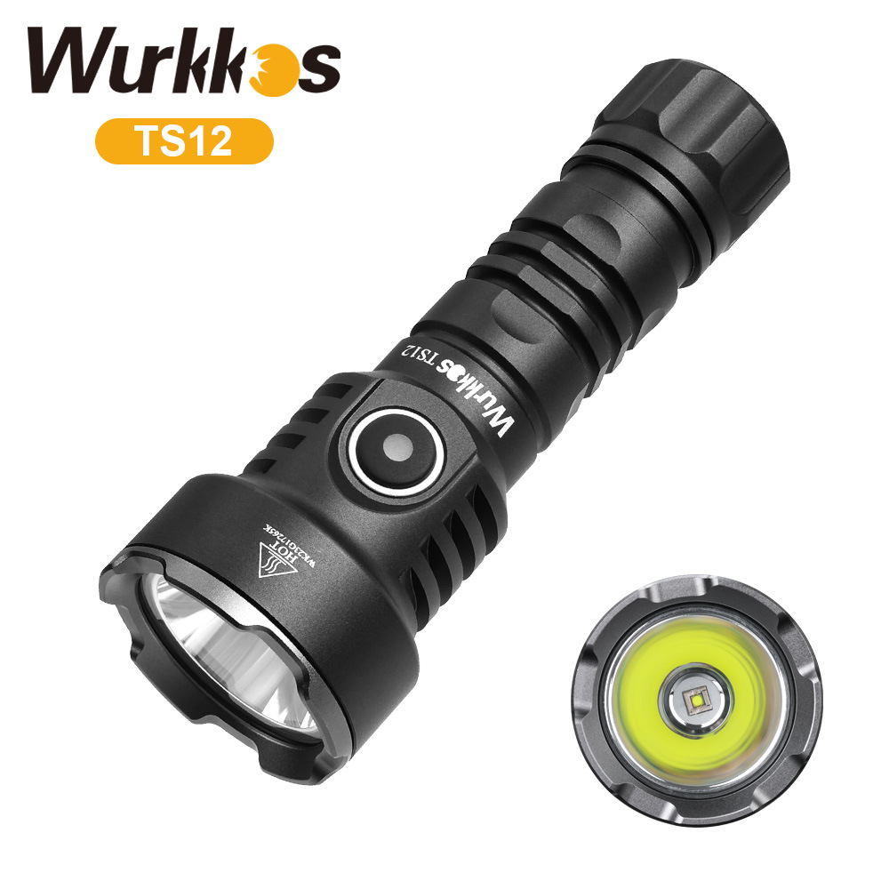 Фонарик WURKKOS TS12 мощный уличный ультраяркий дальнего света маленький портативный перезаряжаемый водонепроницаемый