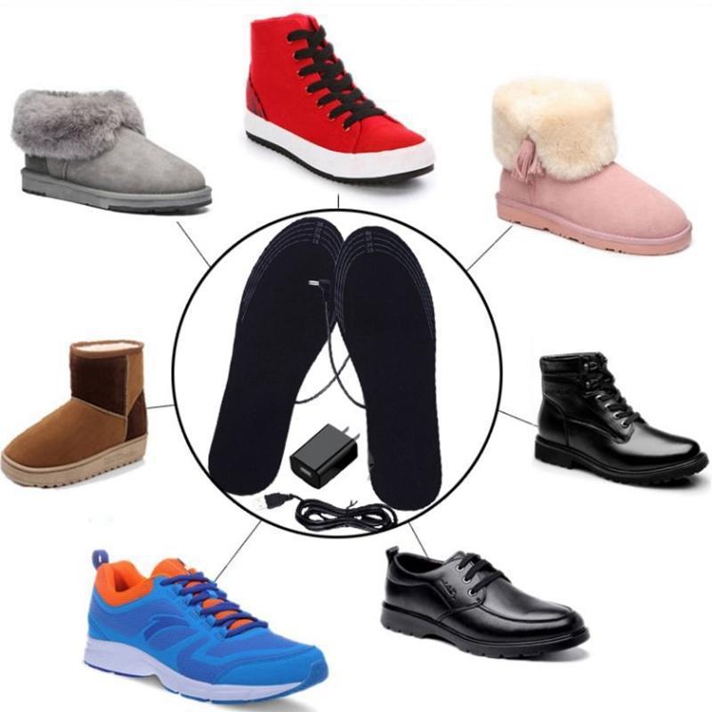 Men's and Women's USB Rechargeable Insoles, Heating and Warm Insoles, Self-Heating Electric Heating Insoles, Winter Electric Heating Pads, Can Be Cut