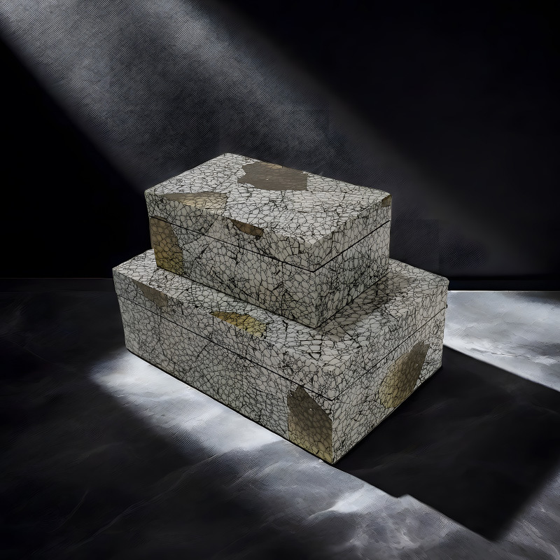 New Chinese Style Model Room Sales Office Hotel Club Soft Decorations Ornaments Wooden Lacquerware Jewelry Box Storage Box