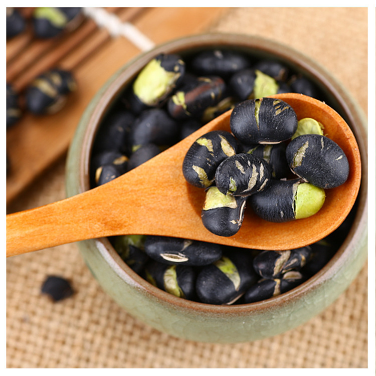 Green heart black bean wholesale green kernel round grain porridge black bean grinding soybean milk raw materials low temperature baking cooked black bean