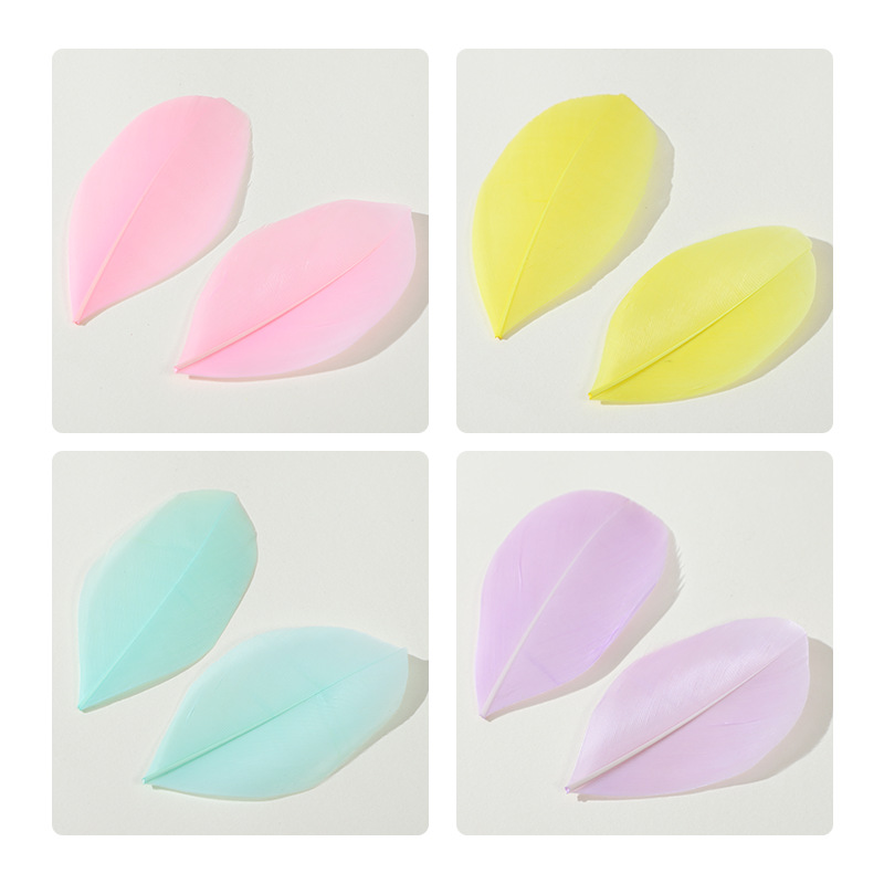 Color goose feather large floating film 4-8cm feather handmade jewelry clothing accessories crafts raw materials feather