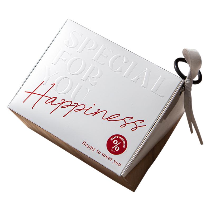 New Square Wedding Favors, Square Chinese-Style Gift Boxes, Wedding Candy Cardboard Boxes