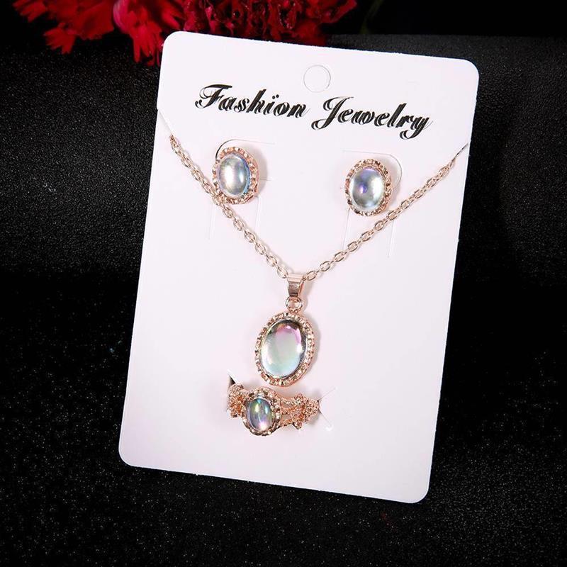 Jewelry Fashion Accessories New Necklace Earrings Ring Set New