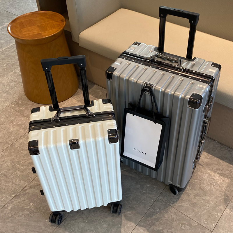 Luggage Suitcase for Women 2025 New Silent Universal Wheels Strong and Durable Large Capacity Aluminum Frame Men's Password Trolley Suitcase