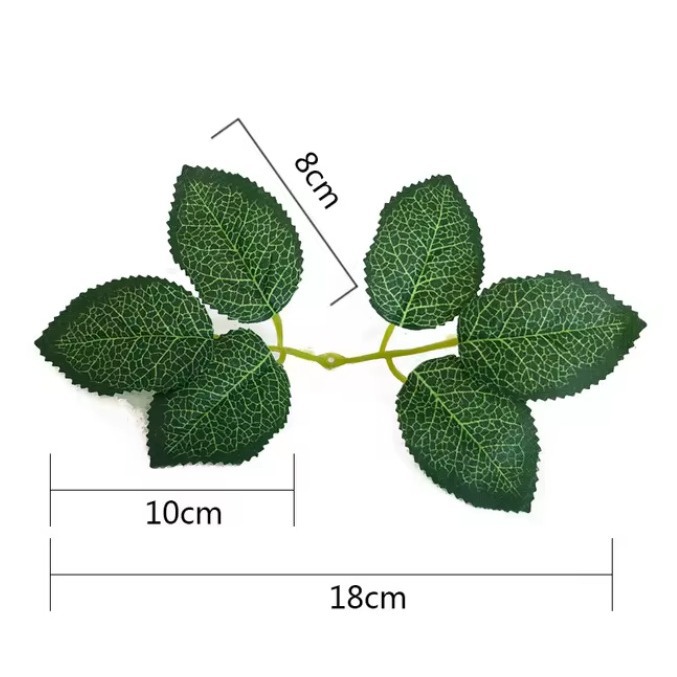 Листья розы, искусственные цветы, зеленые листья, декоративная ветка, горячие товары