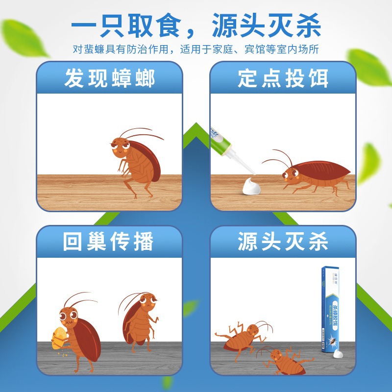 [Killing cockroach at the whole nest end] killing cockroach medicine effectively killing cockroach glue bait household safety kitchen insecticide