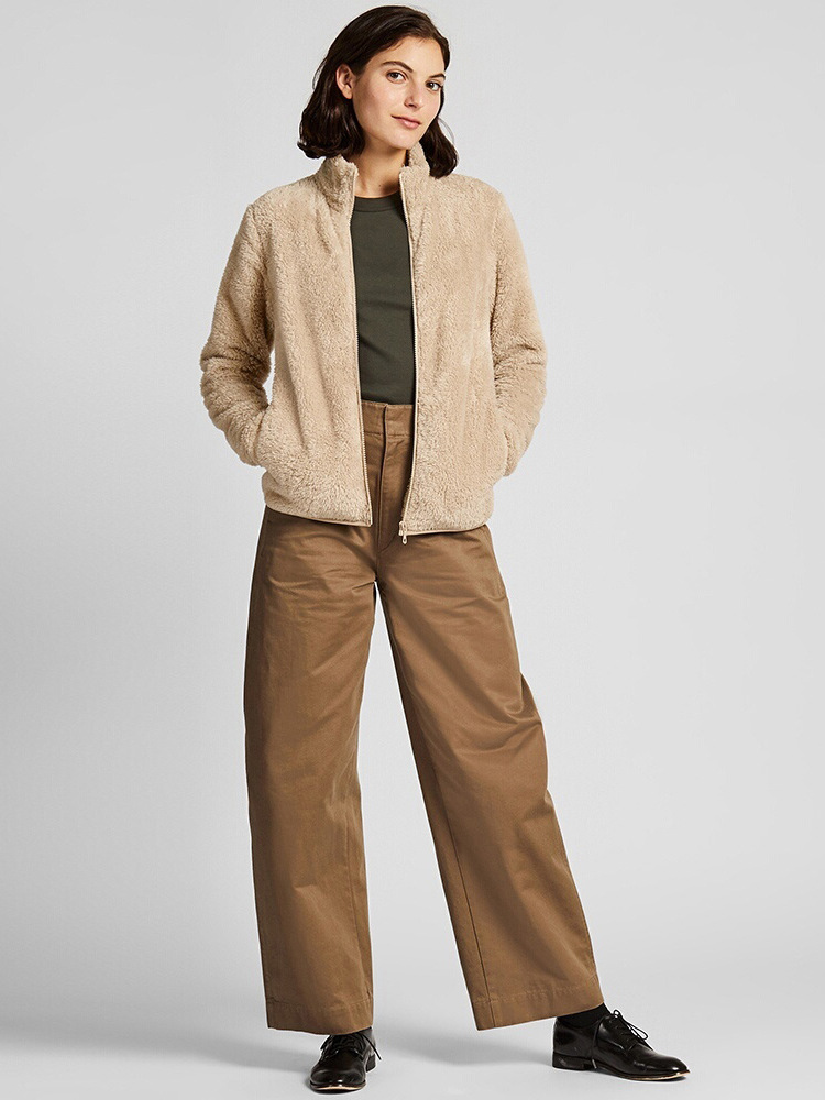 Fleece ladies coat coat mother fleece padded warm long sleeve a generation of cross-border embroidered LOGO