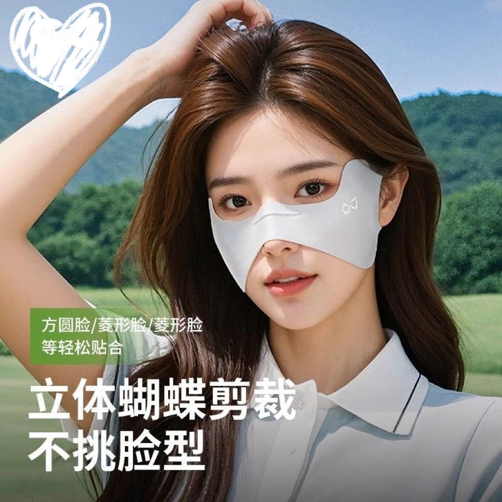 Летняя тонкая маска с ушным креплением для женщин, для бега, велоспорта, гольфа, защита от солнечного света