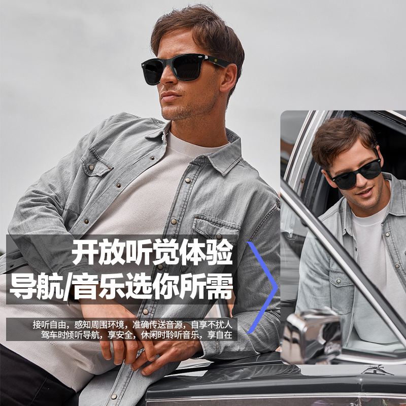 Smart Polarized Lens Bluetooth Glasses MZ08 Smart Glasses Listening to Songs and Talking Sunglasses Can be Equiped with Short-Vision Film Sunglasses