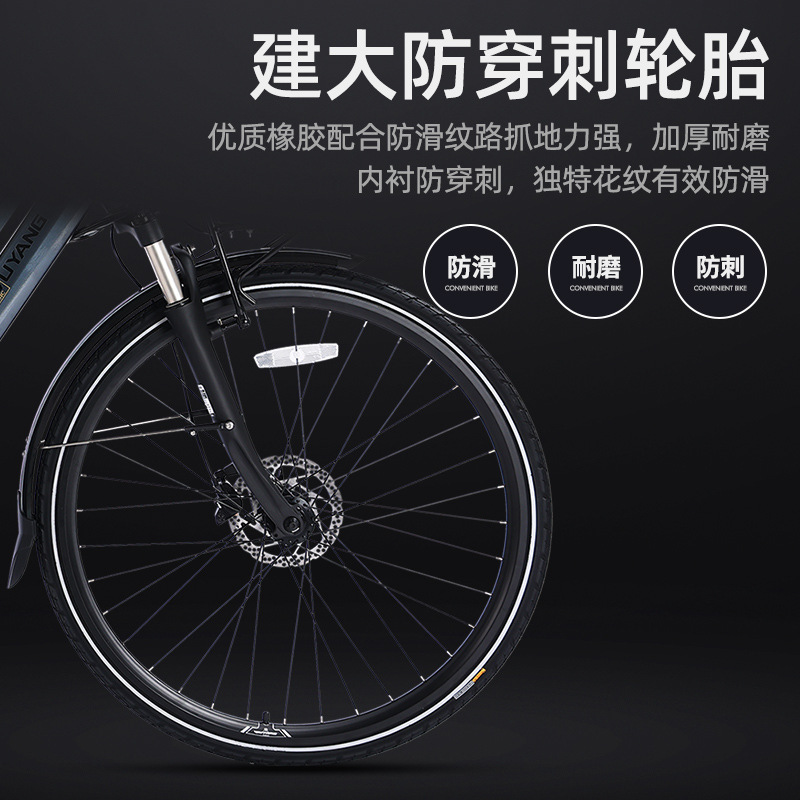 700C Built-In Hidden Lithium Battery-Assisted Outing Mountain Bike Variable-Speed Off-Road Travel Commuter Bike for Adults 28inch