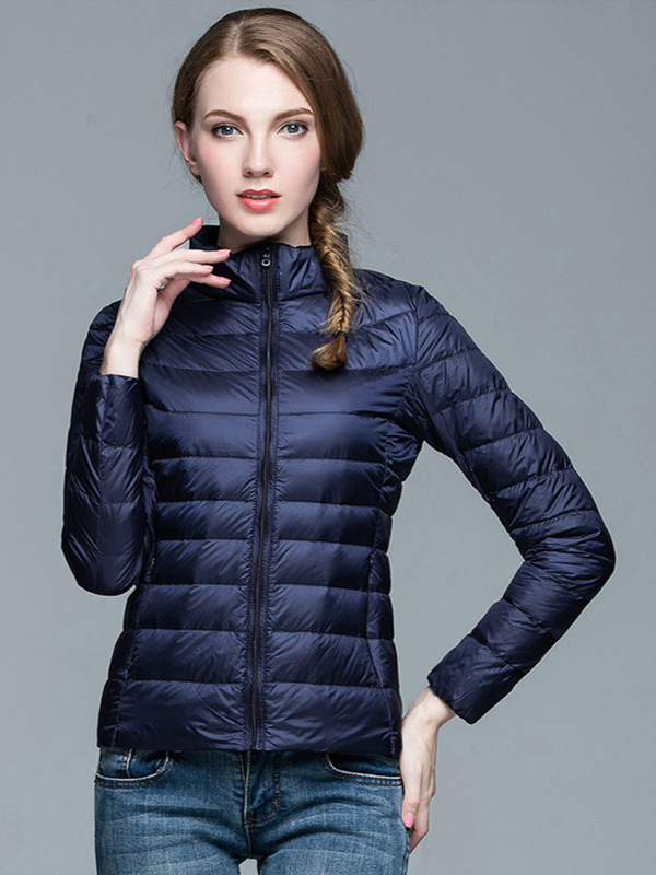 【European and American Plus Size】2025 New Lightweight down Jacket for Women, White Duck down Stand Collar down Jacket, Women's Short Coat