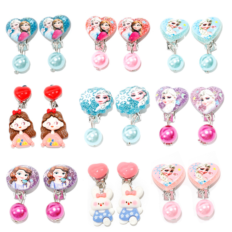 Кросс-бордерные новые милые клипсы-серьги для детей