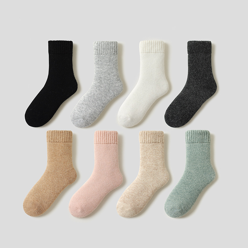 Winter thick wool socks for men and women angora rabbit wool socks thick warm terry socks warm towel socks