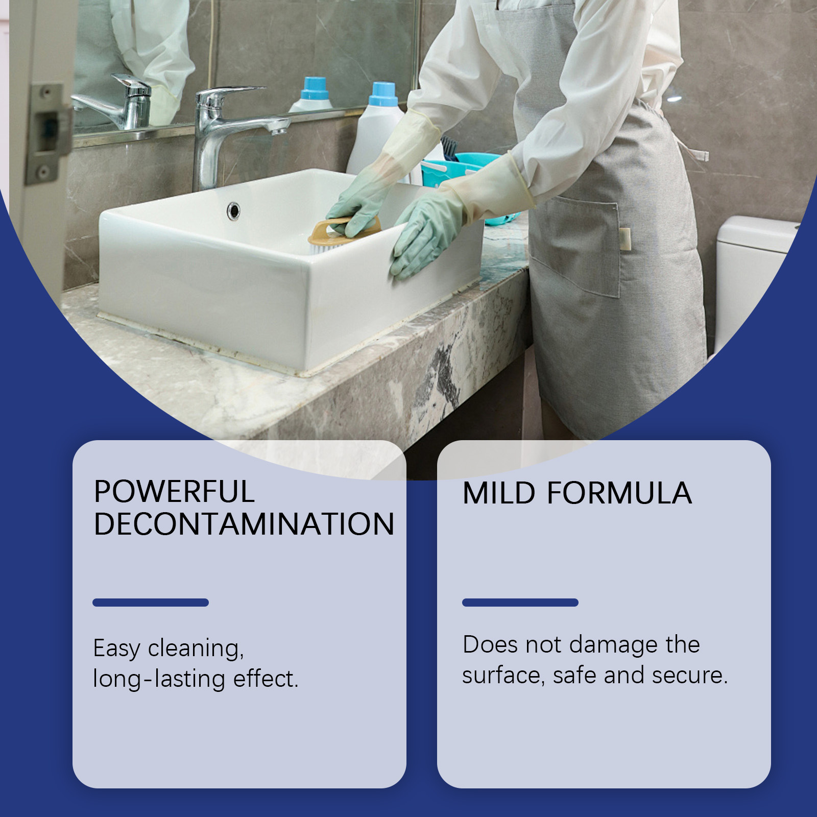 Jue Fish Bathroom Cleaner Shower Room Bathtub Cleaner Scale Remover Washbasin Cleaner Household Cleaner