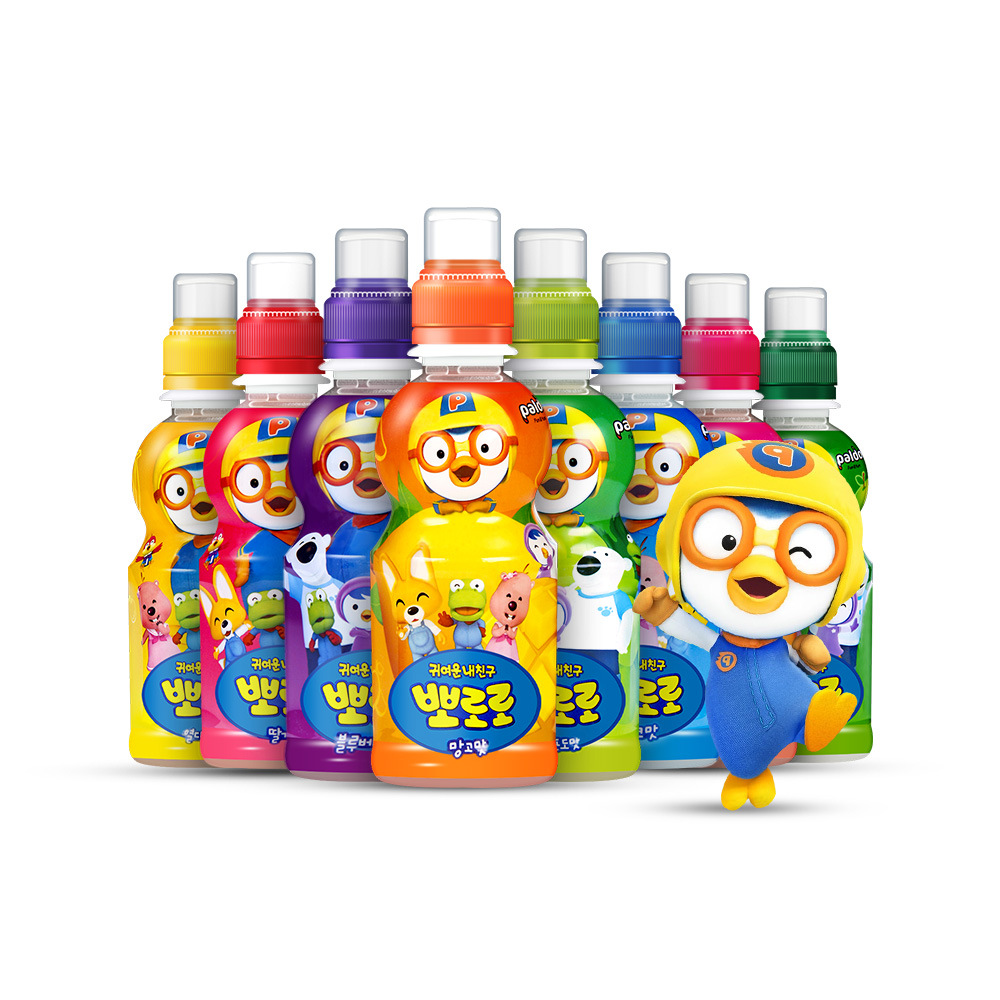 South Korea imported pororo children's fruit drinks Baolu bottle pororo juice drinks wholesale