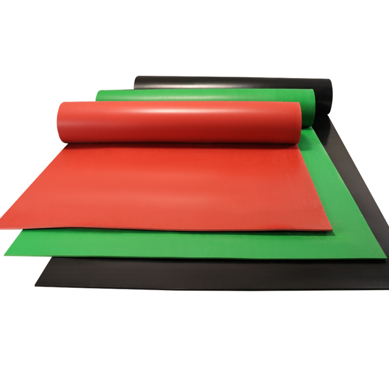 Insulating Rubber Pad Green Power Distribution Room Rubber Green Stripesd Non-Slip Rubber Pad Red Insulating Rubber Plate Black