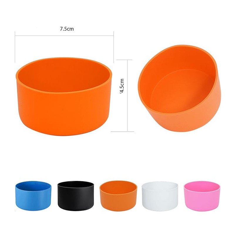 Silicone Thermal Insulation Cup Sleeve, Non-Slip, High Temperature Resistant Sleeve, Glass Cup Heat Insulation Protective Sleeve, 7.5Cm/9Cm, Heat Insulation and Anti-Scalding