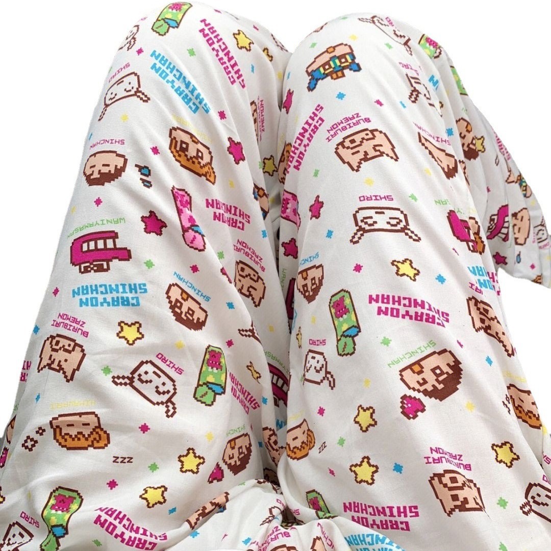 Walking pants! Cartoon pajama pants for women Summer and autumn new outdoor wear home air conditioning trousers Korean style loose casual pants