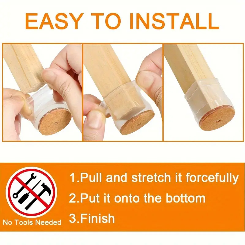 [Cross-Border Hot Style] Chair Foot Covers Thickeneded Silicone Silent Table and Chair Foot Covers Stool Foot Pads Chair Leg Protective Covers