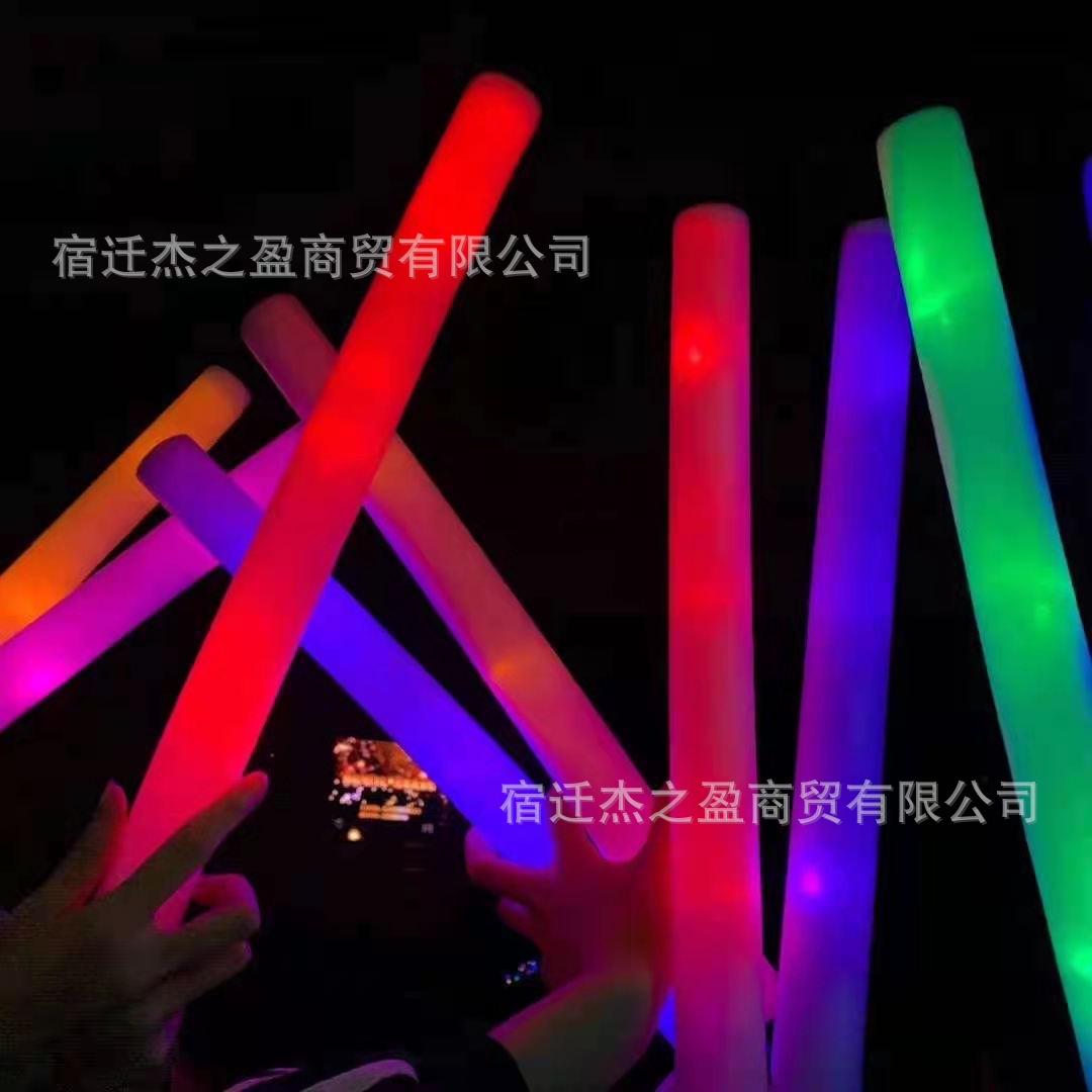 Colorful Glow Stick Sponge Glow Stick Foam Glow Stick Bar Cheering Props Glitter Stick Wholesale