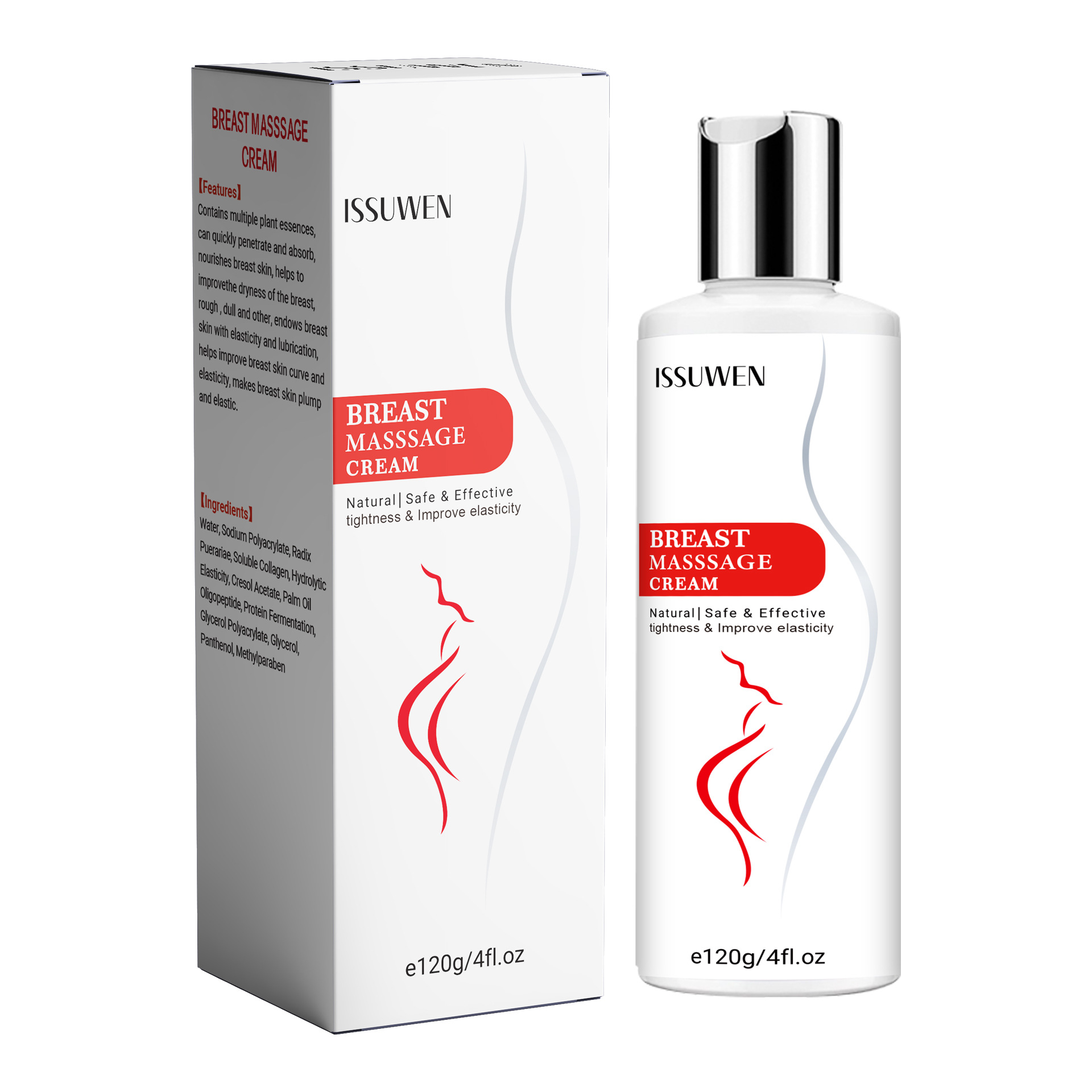 Cross-Border Breast Cream Body Cream Quartz Packaging Lifting and Tightening Body Cream Amazon Spot