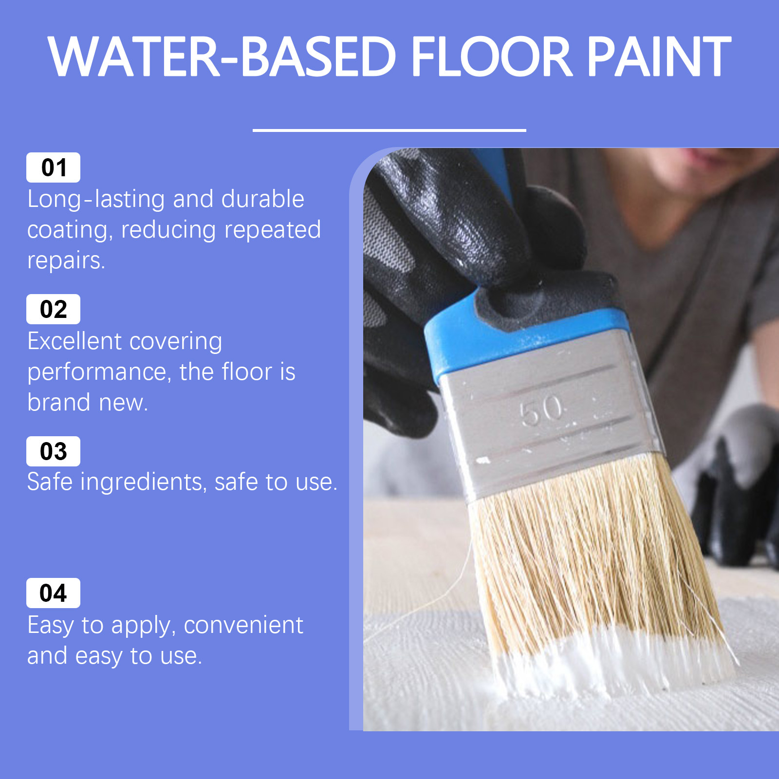 Jakehoe Water-Based Waterproof Floor Epoxy Paint Is Durable, Long-Lasting, Waterproof and Beautiful to Apply Protective Floor Paint