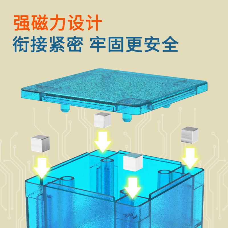 3cm Magnetic Building Blocks Three-Dimensional Geometric Square Educational Toys Children's Early Education Number Sense Enlightenment Teaching Aids