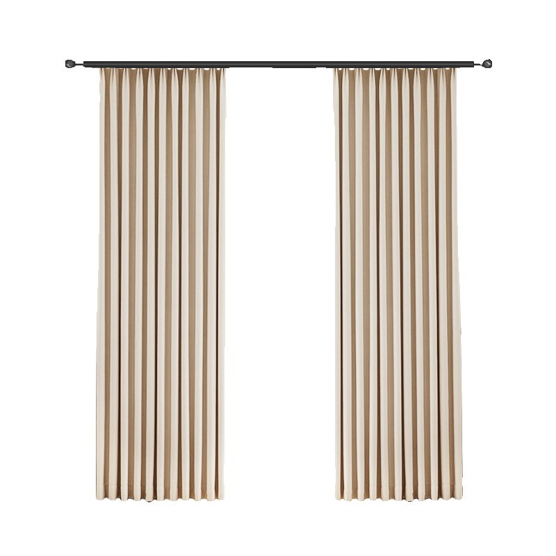 Vertical Chenille Blackout Curtains New Cream Style Log Style French Living Room Light Luxury Chenille Gilt Curtains