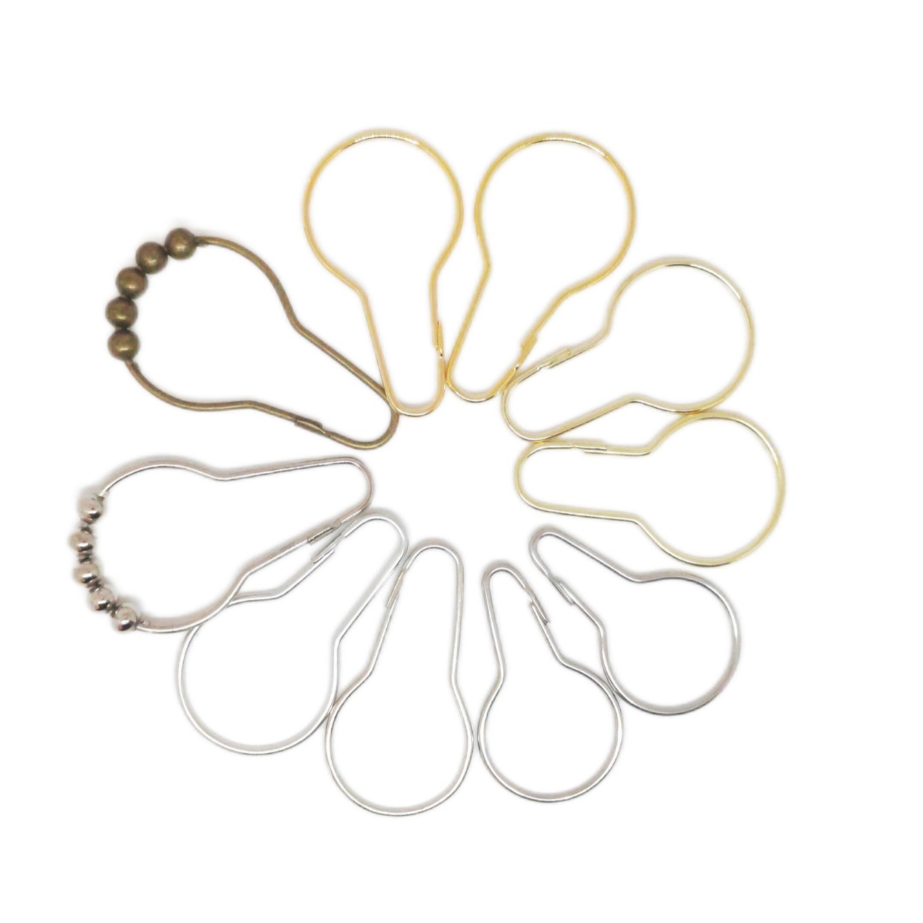 Металлический крючок для душа без бусин, заводская оптовая продажа