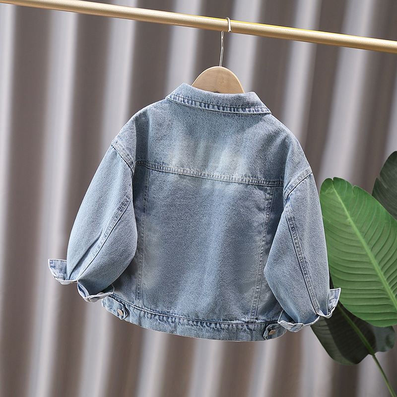 Girls' Denim Jacket Spring 2025 New Children's Western Style Jeans Big Children's Wear Girls' Spring and Autumn Jacket Top
