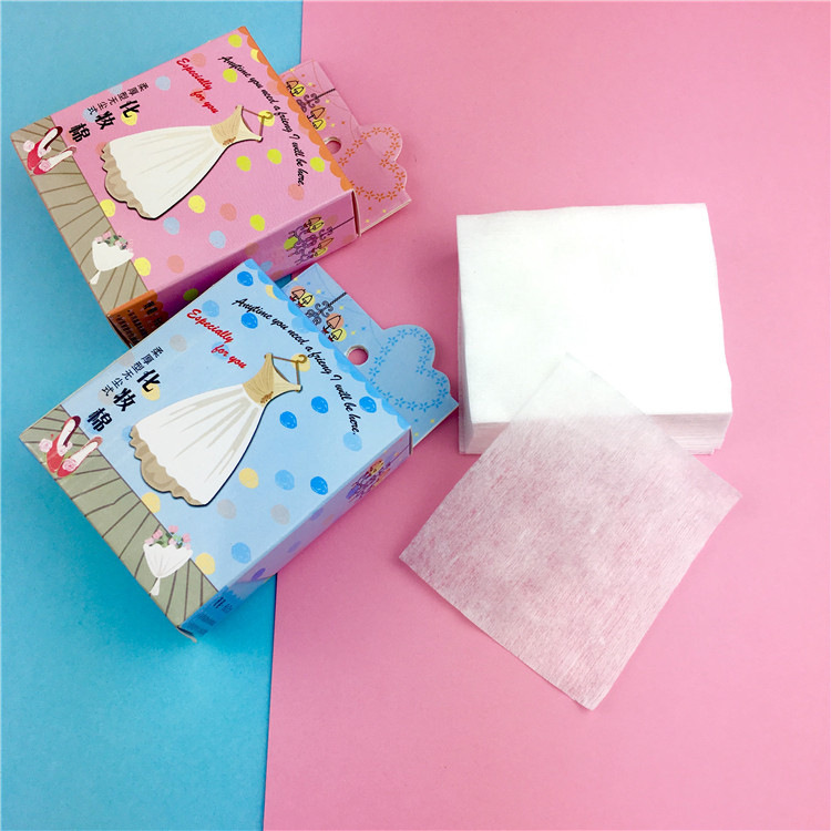Wholesale Girl Series Packaging Travel Makeup Cotton Refreshing Clean Little Beauty Makeup Remover Cotton 40 Pieces Box